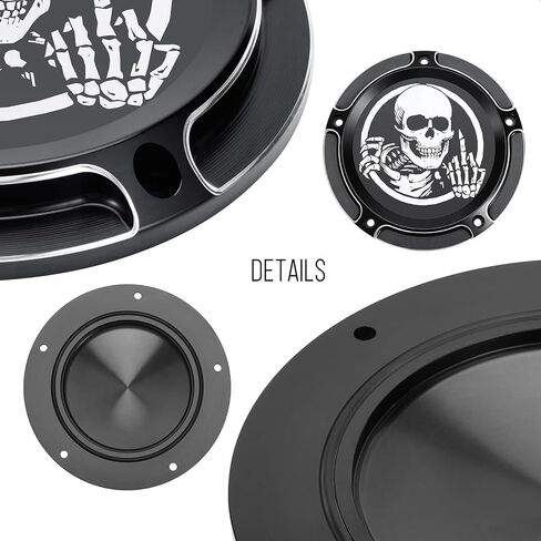 غطاء محرك توقيت ديربي متوافق مع Twin Cam Touring Road King Electra Glide FLHR FLHX FXST Dyna Softail 1999-2014 (جمجمة) in Kuwait