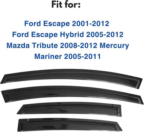 Window Visor Compatible with Jeep Cherokee 4-Door 1984-2001 (Excludes Limited Model), Rain Guard Tape-On Extra Durable Sun Wind Air Side Vent Window Deflector in Saudi Arabia