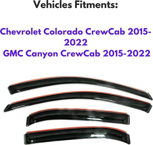 Window Visor Compatible with Jeep Cherokee 4-Door 1984-2001 (Excludes Limited Model), Rain Guard Tape-On Extra Durable Sun Wind Air Side Vent Window Deflector in Saudi Arabia