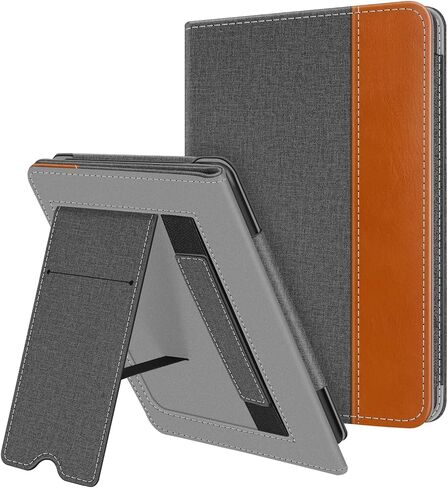 Fintie Stand Case for 6.8" Kindle Paperwhite 11th Gen 2021, Vintage Brown | PU Leather Foldable Kickstand Cover for Kindle Paperwhite 2021 & Signature Edition, Card Slot, Hand Strap, Auto Sleep/Wake in Kuwait