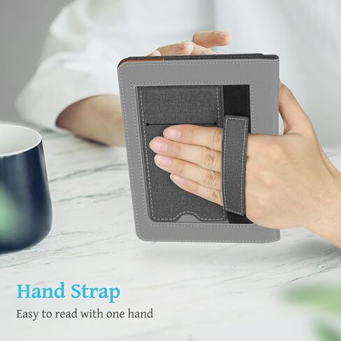 Fintie Stand Case for 6.8" Kindle Paperwhite 11th Gen 2021, Vintage Brown | PU Leather Foldable Kickstand Cover for Kindle Paperwhite 2021 & Signature Edition, Card Slot, Hand Strap, Auto Sleep/Wake in Kuwait