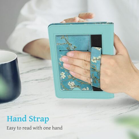Fintie Stand Case for 6.8" Kindle Paperwhite 11th Gen 2021, Vintage Brown | PU Leather Foldable Kickstand Cover for Kindle Paperwhite 2021 & Signature Edition, Card Slot, Hand Strap, Auto Sleep/Wake in Kuwait