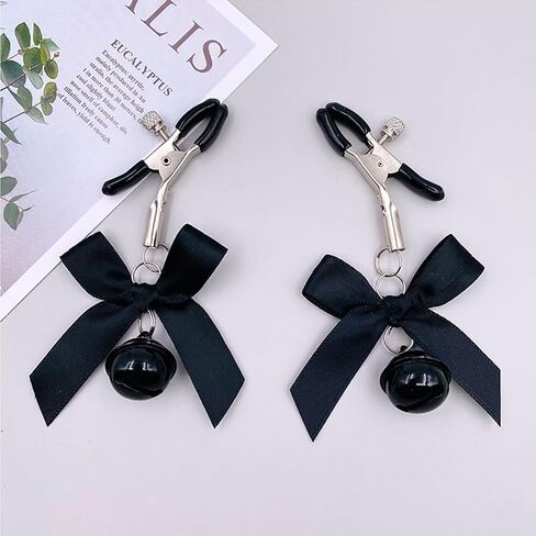 2Pcs Non Piercing Rings with Clamps Body Jewelry for Women Adjustable Stainless Steel Clips Bell Weight Pendant Fake Faux Body Piercing Jewelry in Saudi Arabia