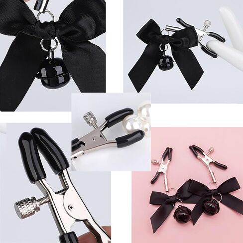 2Pcs Non Piercing Rings with Clamps Body Jewelry for Women Adjustable Stainless Steel Clips Bell Weight Pendant Fake Faux Body Piercing Jewelry in Saudi Arabia