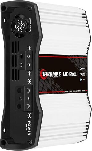 Taramps MD 1200.1 مضخم صوت كامل النطاق 1200 واط RMS 1 أوم 1 قناة مضخم صوت أحادي عالي الكفاءة فئة D، تعزيز صوت السيارة أحادي الكتلة، كروس، أمبير عالي الطاقة in Saudi Arabia