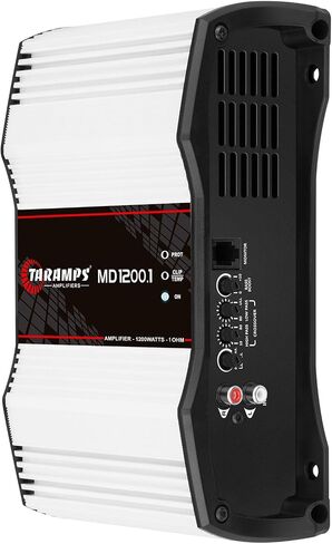 Taramps MD 1200.1 مضخم صوت كامل النطاق 1200 واط RMS 1 أوم 1 قناة مضخم صوت أحادي عالي الكفاءة فئة D، تعزيز صوت السيارة أحادي الكتلة، كروس، أمبير عالي الطاقة in Saudi Arabia