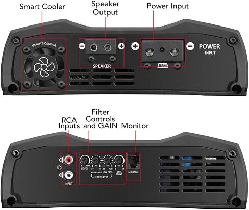Taramps MD 1200.1 مضخم صوت كامل النطاق 1200 واط RMS 1 أوم 1 قناة مضخم صوت أحادي عالي الكفاءة فئة D، تعزيز صوت السيارة أحادي الكتلة، كروس، أمبير عالي الطاقة in Saudi Arabia