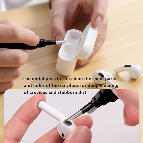 Cleaner Kit for Airpods,Earbuds Cleaning kit for Airpods Pro 1 2 3, Multi-Function Cleaning Tool with Brush for Wireless Earphones Bluetooth Headphones Camera and iPhone(White) in Saudi Arabia