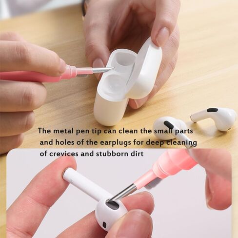 Cleaner Kit for Airpods,Earbuds Cleaning kit for Airpods Pro 1 2 3, Multi-Function Cleaning Tool with Brush for Wireless Earphones Bluetooth Headphones Camera and iPhone(White) in Kuwait