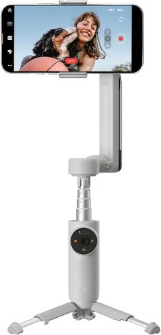 مثبت Insta360 Flow Gimbal للهواتف الذكية، جيمبال مدعوم بالذكاء الاصطناعي، تثبيت ثلاثي المحاور، حامل ثلاثي مدمج، محمول وقابل للطي، مثبت الهاتف للتتبع التلقائي، تسجيل الفيديو، رمادي حجري in Saudi Arabia
