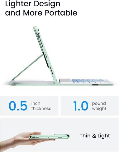 OYEEICE Keyboard Case for iPad 9th Generation - Wireless Detachable Keyboard Folio Cover with Pencil Holder for iPad 9th/8th/7th Gen 10.2 inch, iPad Pro 10.5" & iPad Air 3rd Gen - Black in Saudi Arabia