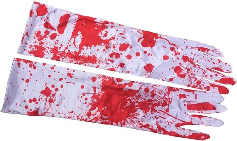 Gothic Skeleton Gloves Long Wrist X-Ray Bone Gloves Halloween Cosplay Costumes in Kuwait