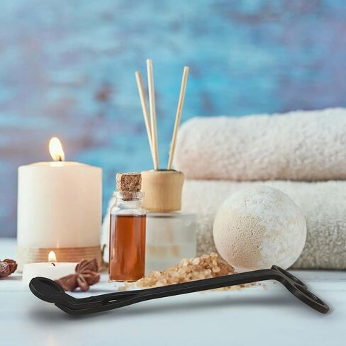 أداة تشذيب فتيل الشموع، قاطع فتيل الشمع من الفولاذ المقاوم للصدأ، مقص شمعة الفتيل يمكن أن يصل إلى عمق الشموع لقطع الفتائل المستهلكة، ومنع تراكم السخام والحرق النظيف (أسود) in Kuwait