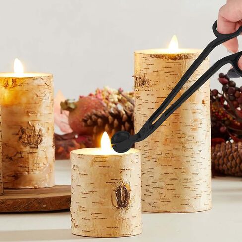 أداة تشذيب فتيل الشموع، قاطع فتيل الشمع من الفولاذ المقاوم للصدأ، مقص شمعة الفتيل يمكن أن يصل إلى عمق الشموع لقطع الفتائل المستهلكة، ومنع تراكم السخام والحرق النظيف (أسود) in Kuwait