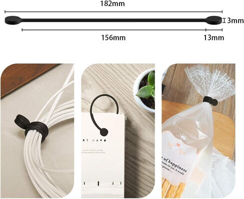 SMART&COOL Reusable Silicone Magnetic Cable Ties, Multicolored, 20-Pack in Kuwait