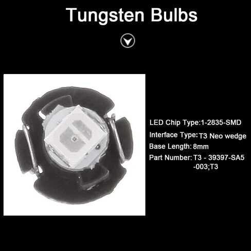 مصباح إضاءة Cciyu 4 قطع أزرق T3 LED Neo Wedge A/C (أزرق) in Saudi Arabia