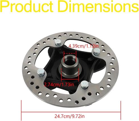 WFLNHB Front Rear Wheel Hub Rotor Studs Replacement for Polaris RZR XP 4 1000 2014-2022 RS1 2018-2022 5257196 7519792 in Saudi Arabia