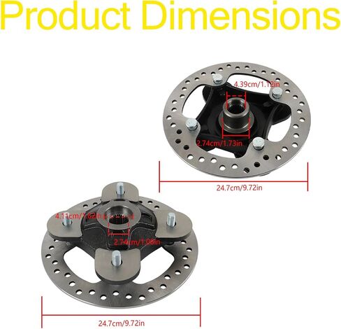 WFLNHB Front Rear Wheel Hub Rotor Studs Replacement for Polaris RZR XP 4 1000 2014-2022 RS1 2018-2022 5257196 7519792 in Saudi Arabia