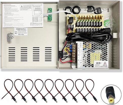 4 Port High Power Security CCTV Camera Access Control LED Light Power Distribution Box 12V DC 5 Amp PTC Protection in Saudi Arabia