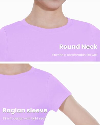 Auranso Girls Crop Tops Summer Short Sleeve Round Neck T Shirts Basic Tee for Kids in Saudi Arabia