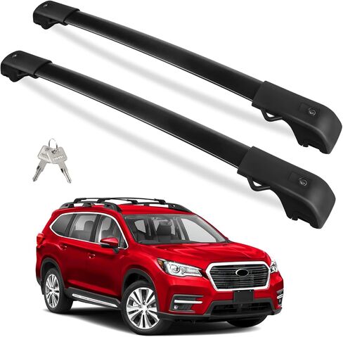 220lbs Roof Rack Cross Bars Compatible with Subaru Ascent 2019-2024 with Raised Side Rails, Heavy Duty Anti-Theft Lockble Aluminum Roof Rails Crossbars Rooftop Luggage Racks Carrier in Saudi Arabia