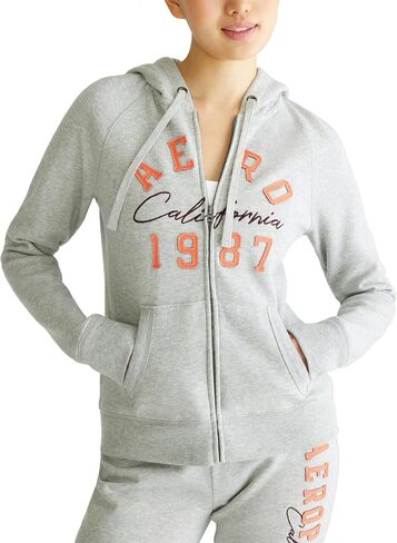 AEROPOSTALE Women's Aero Logo Full Zip Hoodie- Arches- Aero 1987 California in Saudi Arabia