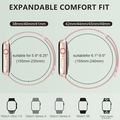MARGE PLUS Mesh Milanese Loop Compatible with Apple Watch Bands Women Men | Stainless Steel Magnetic Clasp Strap for iWatch Series 11 10 9 8 7 6 5 4 SE3 SE2 - 38mm 40mm 41mm 42mm(Series 1 2 3) in Kuwait