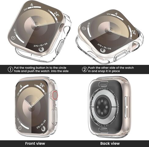 [2 Pack] Bumper Case for Apple Watch SE3/SE2/SE/Series 6/5/4 40mm, Gold in Saudi Arabia