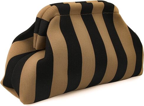 YYW Clutch Purses for Women,Woven Crochet Purse Colorblock Shoulder Bag Casual Knitted Handbag in Saudi Arabia