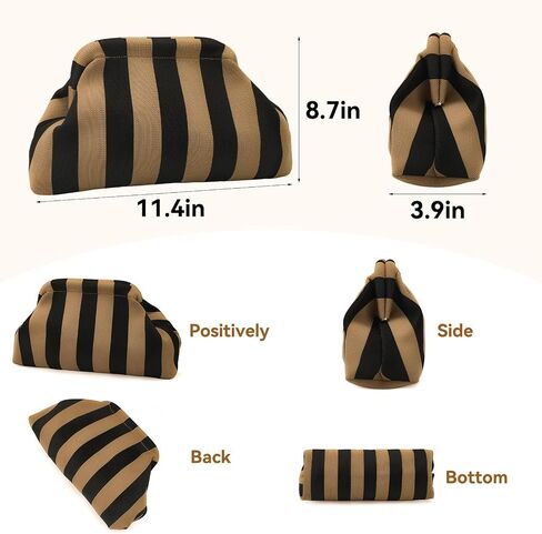 YYW Clutch Purses for Women,Woven Crochet Purse Colorblock Shoulder Bag Casual Knitted Handbag in Saudi Arabia