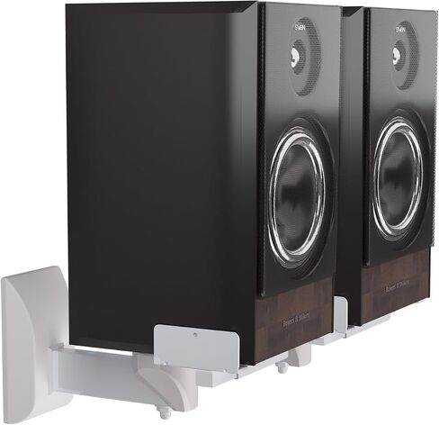 suptek Speaker Wall Mount Adjustable for Large Bookshelf Speaker Mounts | Swivel Speaker Wall Mounts with Surround Sound, Tilt Speaker Shelf For Living Room Up to 55lbs, 2 Packs, Black in Kuwait
