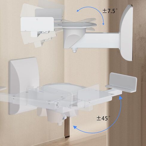 suptek Speaker Wall Mount Adjustable for Large Bookshelf Speaker Mounts | Swivel Speaker Wall Mounts with Surround Sound, Tilt Speaker Shelf For Living Room Up to 55lbs, 2 Packs, Black in Kuwait
