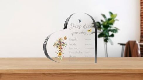 Spanish Christian Women's Acrylic Bible Verse Prayers: Uplifting Gifts for Faithful Hearts | Religious Home Decorations,Catholic & Office Decor in Saudi Arabia