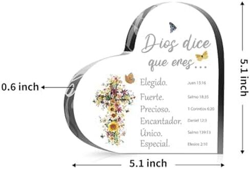 Spanish Christian Women's Acrylic Bible Verse Prayers: Uplifting Gifts for Faithful Hearts | Religious Home Decorations,Catholic & Office Decor in Saudi Arabia