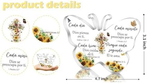 Spanish Christian Women's Acrylic Bible Verse Prayers: Uplifting Gifts for Faithful Hearts | Religious Home Decorations,Catholic & Office Decor in Saudi Arabia