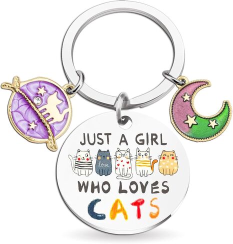 Cat Lover Gifts for Women Lovers Cats Themed Gift for Girls Teens Cute Women Key Chains for Sisters Friends Daughter Cat Decor Trendy Stuffs for Teen Girl in Saudi Arabia
