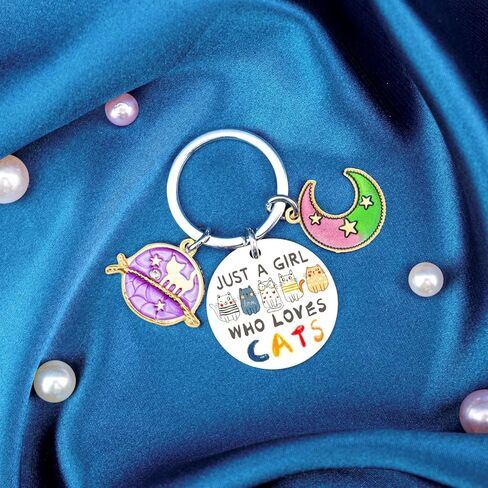 Cat Lover Gifts for Women Lovers Cats Themed Gift for Girls Teens Cute Women Key Chains for Sisters Friends Daughter Cat Decor Trendy Stuffs for Teen Girl in Saudi Arabia