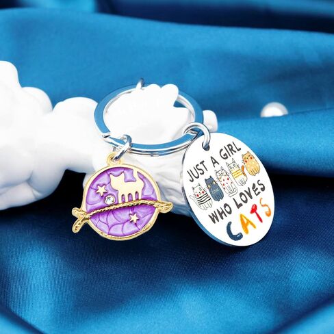 Cat Lover Gifts for Women Lovers Cats Themed Gift for Girls Teens Cute Women Key Chains for Sisters Friends Daughter Cat Decor Trendy Stuffs for Teen Girl in Saudi Arabia