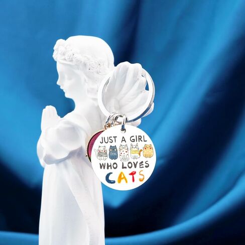 Cat Lover Gifts for Women Lovers Cats Themed Gift for Girls Teens Cute Women Key Chains for Sisters Friends Daughter Cat Decor Trendy Stuffs for Teen Girl in Saudi Arabia