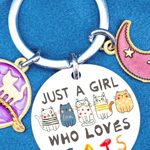 Cat Lover Gifts for Women Lovers Cats Themed Gift for Girls Teens Cute Women Key Chains for Sisters Friends Daughter Cat Decor Trendy Stuffs for Teen Girl in Saudi Arabia