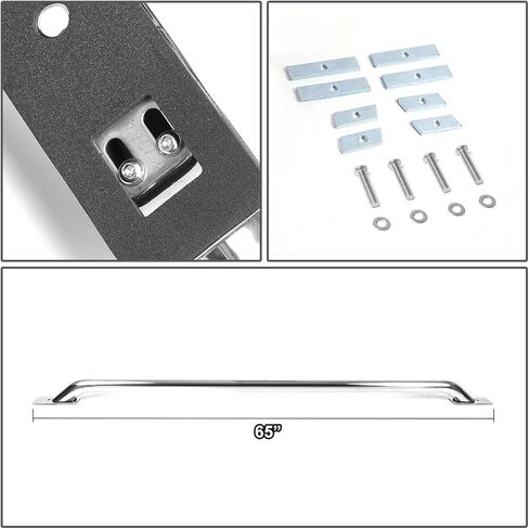 DNA MOTORING RAIL-001-SS Pair of Truck Bed Rails for 92-11 Ranger 00-05 Tundra,Metallic in Saudi Arabia