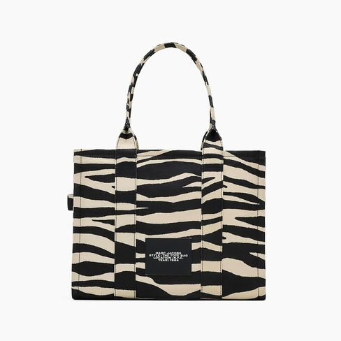 Marc Jacobs The Zebra Canvas Large Tote Bag, Black/White in Saudi Arabia