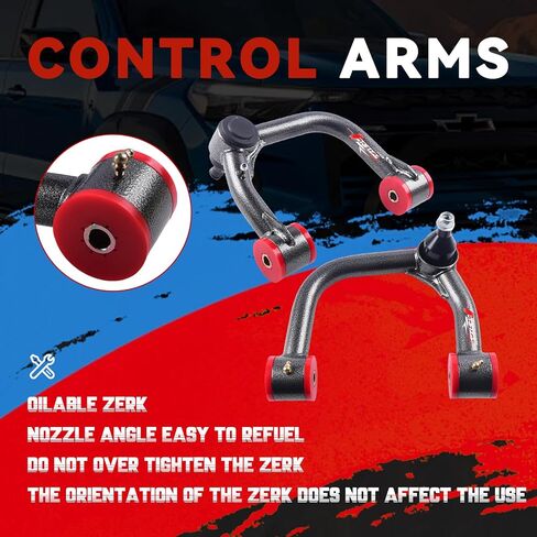 Front Upper Control Arms for Ram 1500 2006-2022, 2-4" Suspension Adjustable Control Arms with Ball Joint fit for Dodge 1500 2WD 4WD, 2pcs in Saudi Arabia