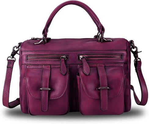 Genuine Leather Purse and Handbag for Women Vintage Handmade Leather Top Handle Satchel Purses Shoulder Bag Strap in Saudi Arabia