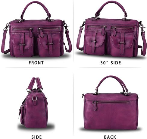 Genuine Leather Purse and Handbag for Women Vintage Handmade Leather Top Handle Satchel Purses Shoulder Bag Strap in Saudi Arabia