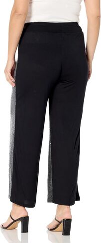AVENUE Women's Plus Size Pant JADA Sequin, Black in Saudi Arabia