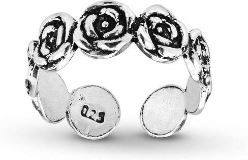 AeraVida Love Unity Blooming Rose خاتم من الفضة الإسترليني عيار 925 | خاتم الخنصر للنساء | إكسسوارات مجوهرات بتصميم زهرة in Saudi Arabia