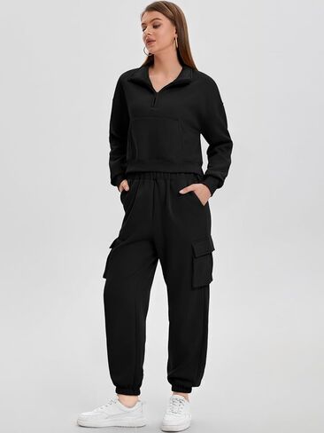 Bloggerlove المرأة 2 قطعة صالة مجموعات وتتسابق Sweatpants رياضية مطابقة اقتصاص أعلى البضائع العداء ببطء قطعتين العرق مجموعة in Kuwait