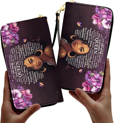 Leather Clutch For Women - Wallet For African Women Mother's Day Gifts - Birthday Gifts For Women in Saudi Arabia