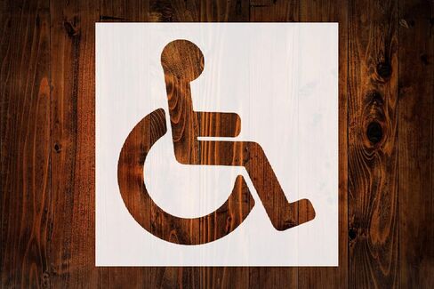 Handicap Symbol Design Stencil, 12-Inch, Reusable Mylar Cutout for Accessible Signage, Art, Crafts & DIY Projects in Saudi Arabia